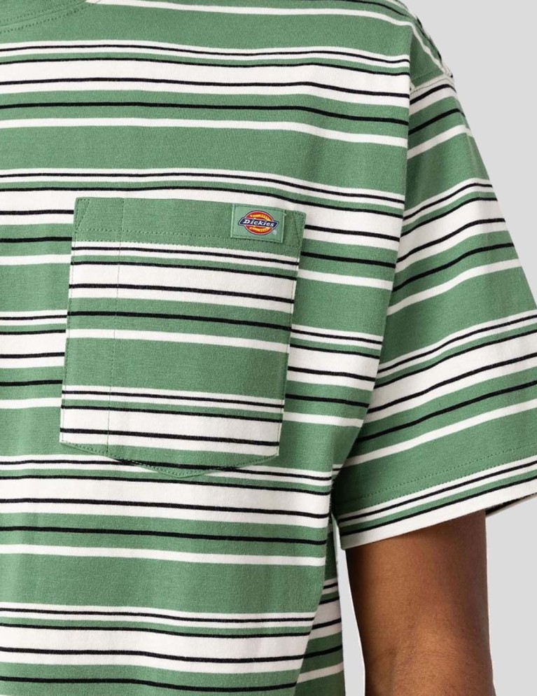 DICKIES westover stripe tee dark ivy